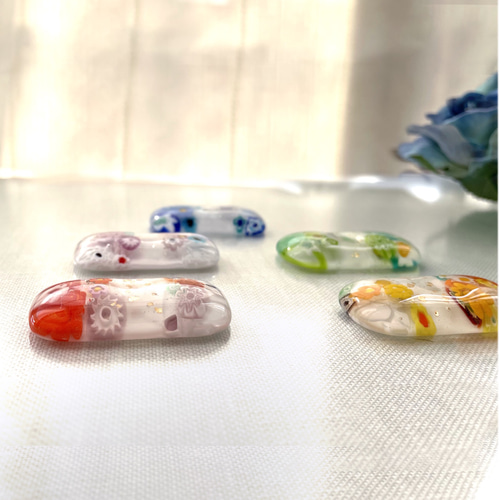 ベネチアンガラス 華やかなミルフィオリの箸置き 箸・箸置き Fairy