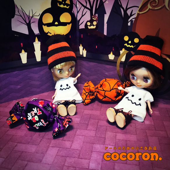 プチブライス 服】B ハロウィン おばけワンピースセット その他人形  