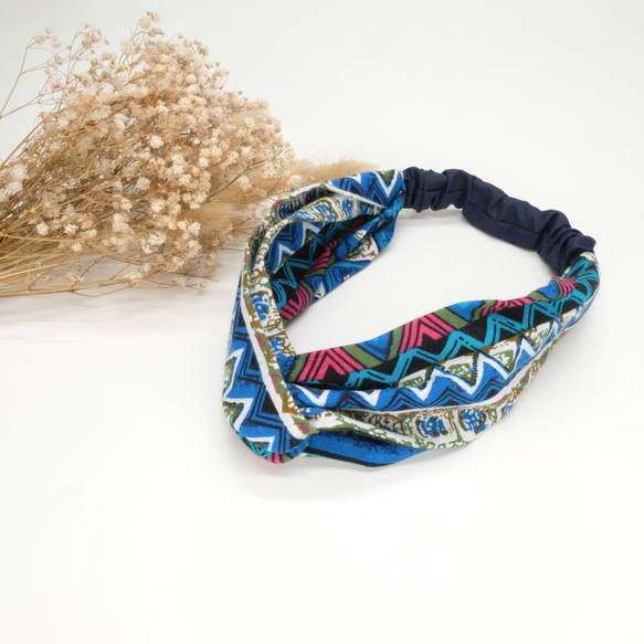 bohemian headband 波希米亞風格頭帶 － 藍 第2張的照片