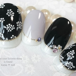 R11 nail kumako ネイルチップ くすみカラーのシンプルネイル ネイルチップ（つけ爪） しろくま
