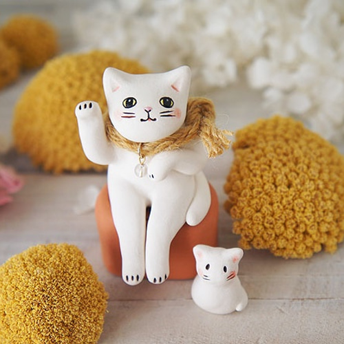 招き猫　白猫　陶器　猫の猫　縁起物 71gHzEGPZfL._UF350,350_QL50_.jpg
