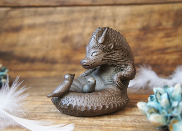 陶器【眠り龍】mezame(青い瞳） 立体・オブジェ 陶waka 通販 12832828