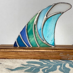 ステンドグラス 波のフィン その他インテリア雑貨 sunsetwave