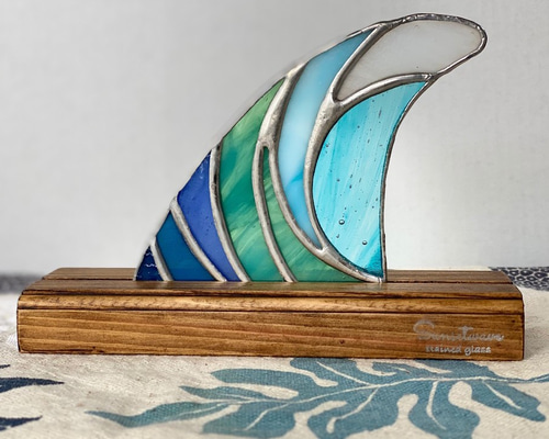 ステンドグラス 波のフィン その他インテリア雑貨 sunsetwave 通販