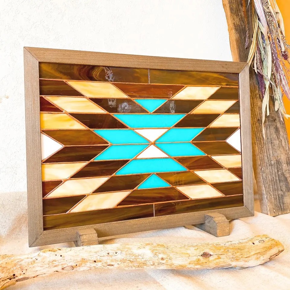 【大サイズ】　ステンドグラス　パネル　額付き 【大サイズ】　ステンドグラス　パネル　額付き