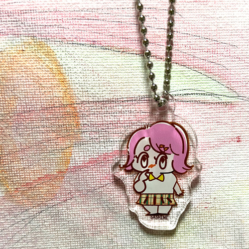 レトロポップな女の子のアクリルキーホルダー その他携帯アクセサリー