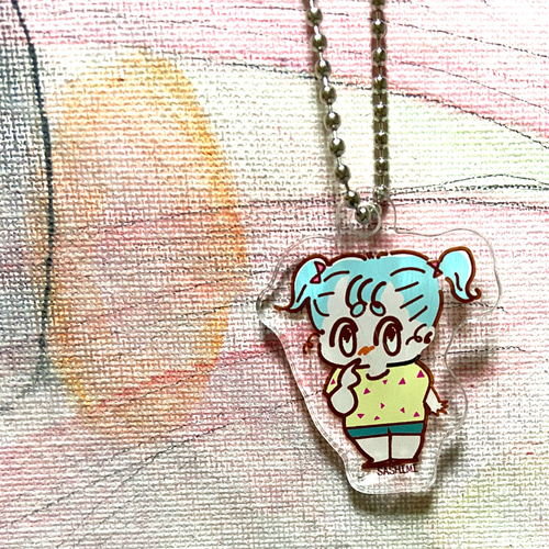 レトロポップな女の子のアクリルキーホルダー その他携帯アクセサリー