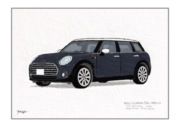 BMW MINI ​A4 アートイラスト  MY MINI イラスト　A4サイズ　額なし 4枚目の画像