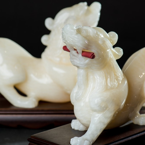 雕刻擺件 ARTFINITY™ 大藝石代】黃玉貔貅擺飾(一對) 立體・雕塑大藝石代