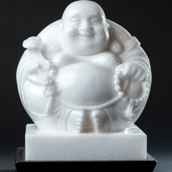 【ARTFINITY™】Marble Round and white Maitreya (prosperous) 1枚目の画像