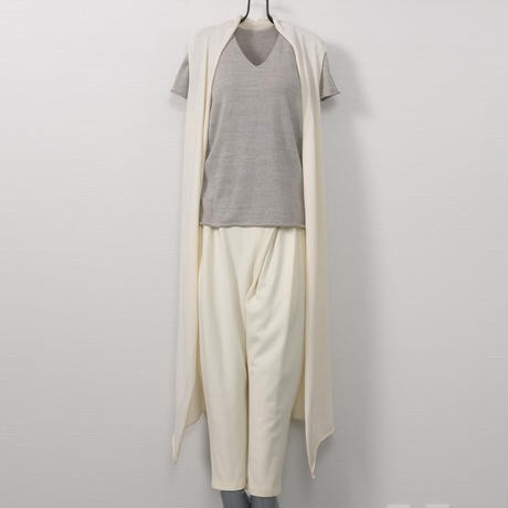 春夏秋人気！ロングベスト　ジレ　オーガニックコットン100％　羽織るだけでカジュアルオシャレな装いに【ＴC-17101】