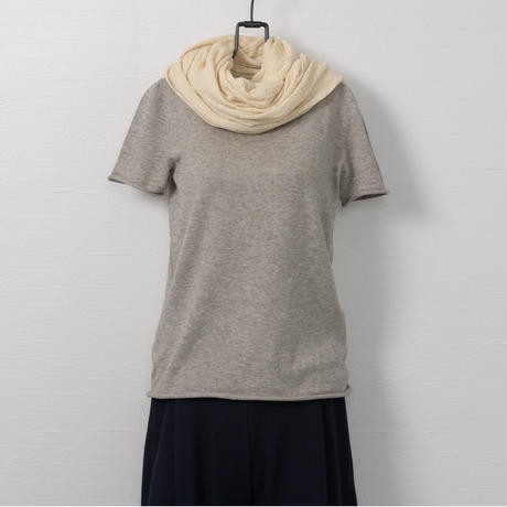 春夏秋に活躍ストール　オーガニックコットン＋ヤク　ベーシックカラー　羽織や膝掛け、冷房対策にも　梨地【ＴC-17108】