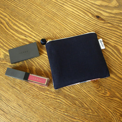 オリジナルデザイン　水の中の石　ミニポーチ　柄物　柄もの　オリジナルテキスタイル　オリジナル生地 5枚目の画像