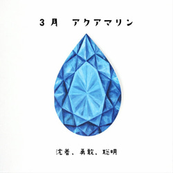 【三月】海藍寶石生日卡（2組） 第2張的照片