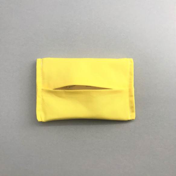 ポケットティッシュケース：オリジナルプリント：イエロー 3枚目の画像