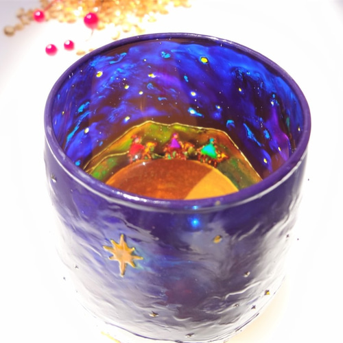 クリスマス キリスト降誕キャンドルホルダー 【三人の博士とベツレヘム