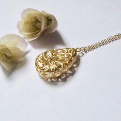 【Gold ivy necklace】 16kgp 3枚目の画像