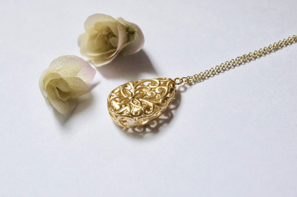 【Gold ivy necklace】 16kgp 3枚目の画像