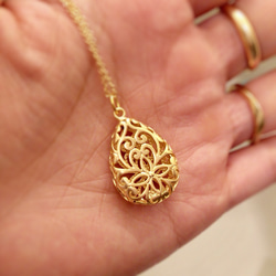 【Gold ivy necklace】 16kgp 5枚目の画像