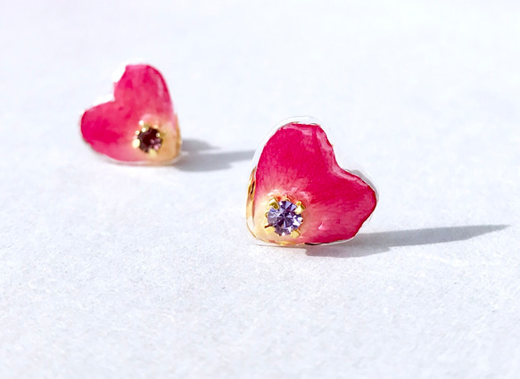 可愛的花瓣耳環/耳環【蓬鬆】 第1張的照片