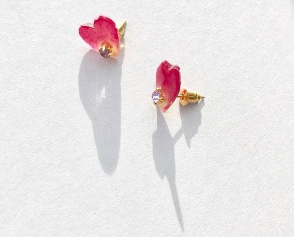 可愛的花瓣耳環/耳環【蓬鬆】 第5張的照片