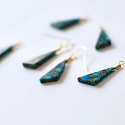 コッパーターコイズの耳飾り【空色】 3枚目の画像