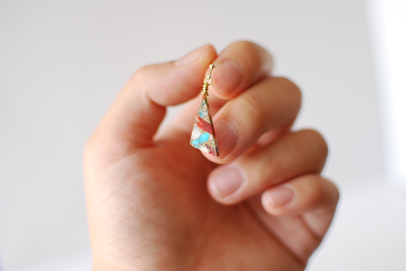 コッパーターコイズの耳飾り【空色】 5枚目の画像