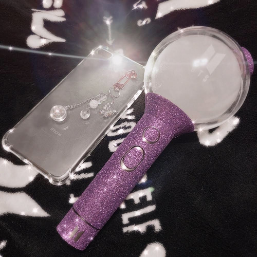 BTS アミボム ラメグリッター ステッカー ペンライト glitter