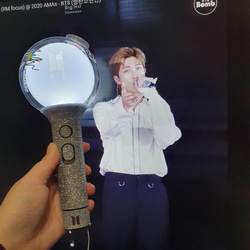 BTS アミボム ラメグリッター ステッカー ペンライト glitter シール 보라하 ボラへ sowoozoo 1枚目の画像