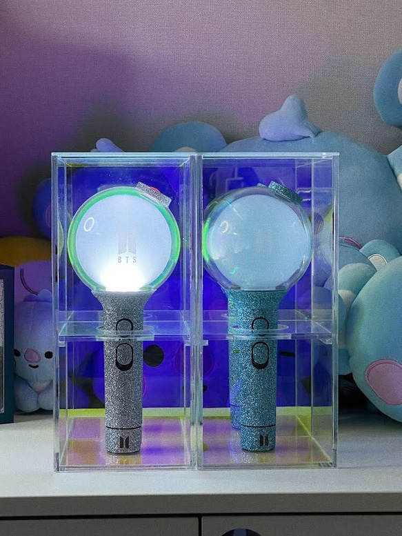 BTS アミボム ラメグリッター ステッカー ペンライト glitter シール 보라하 ボラへ sowoozoo 4枚目の画像