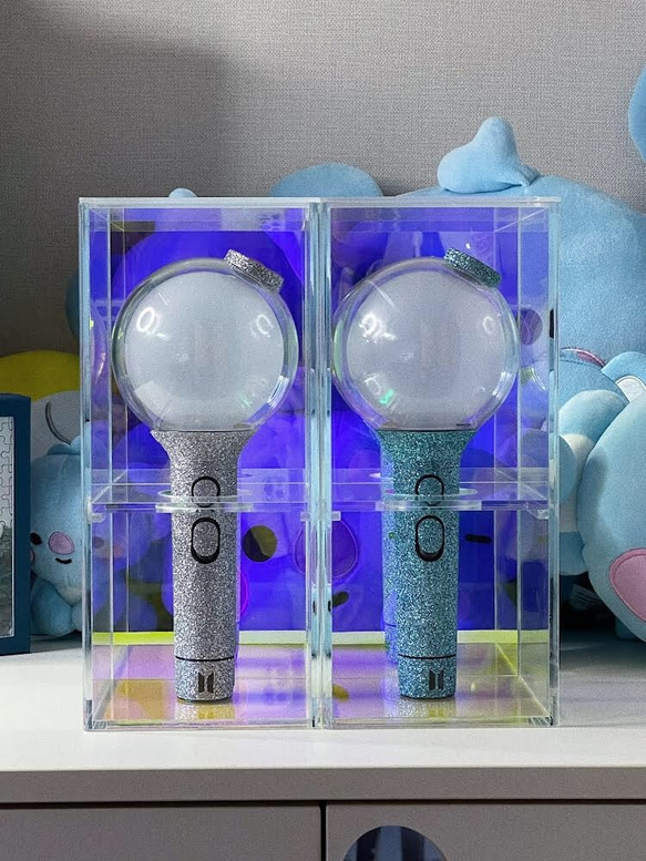 BTS アミボム ラメグリッター ステッカー ペンライト glitter シール 보라하 ボラへ sowoozoo 5枚目の画像