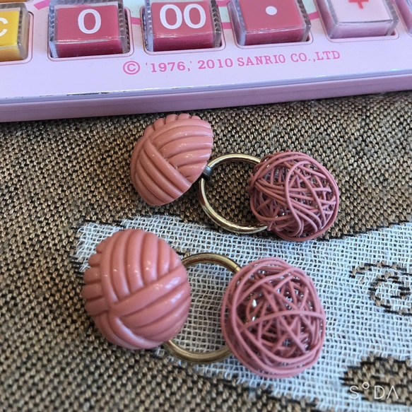 Sale ピンクピアス　Messy Pink　アクセサリー 1枚目の画像