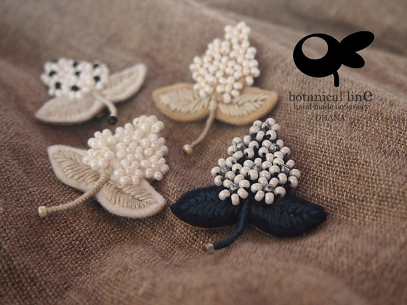 ohana  brooch - stock  beige 3枚目の画像