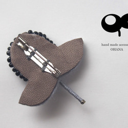 ohana  brooch - Passion flower black 2枚目の画像