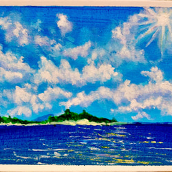 海 絵画（03）sea アクリル画 8号 ocean F8 KIYOKAWA AIMI【絵画
