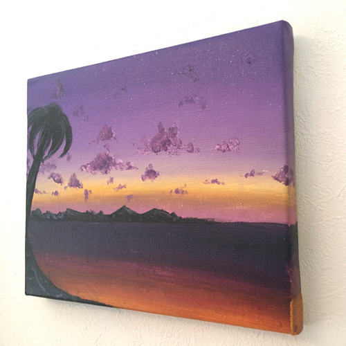 ハワイの海岸（ヤシ無し）　アクリル画　原画 79c654bb6dab4b34135f1109b4db0b