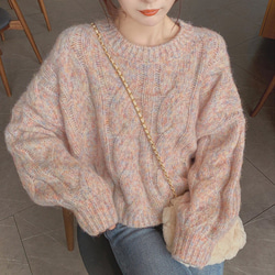 母の日桜 セーター ざっくり ニット レディース ノルディック セーター アンサンブル ニット レディース ニット トッ 5枚目の画像
