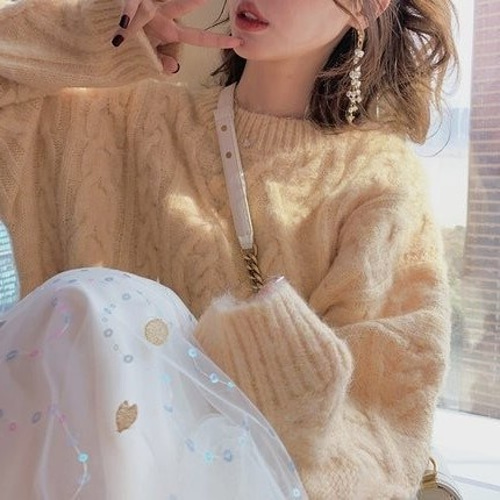 母の日桜 ニット セーター レディース タートルネック レディース