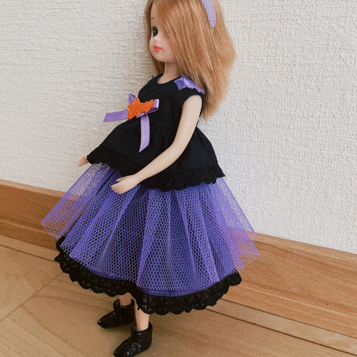 ハロウィンセット　ミニチュアドール服　ハンドメイドドール服 楽天市場】オビツ11 ドール 人形 服 ハロウィン 魔法使い