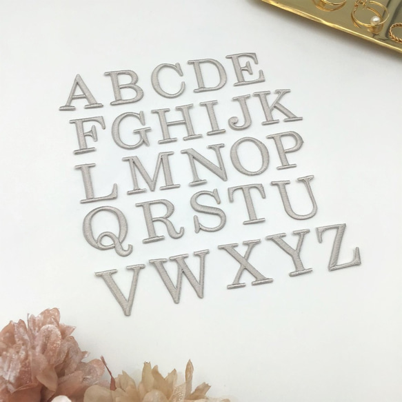 ＼全5色／ セリフ体 イニシャル 刺繍 ワッペン アップリケ アルファベット ローマ字 6枚目の画像