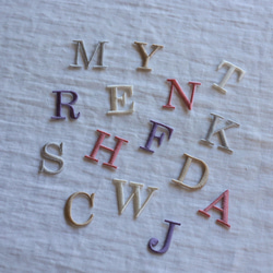 ＼全5色／ セリフ体 イニシャル 刺繍 ワッペン アップリケ アルファベット ローマ字 7枚目の画像