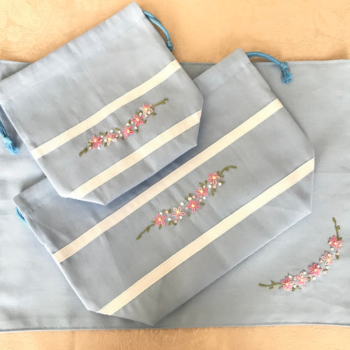 n＊　手刺繍　6点 上・外履き入れ　お弁当袋　ランチョンマット　iPad入 楽天市場】＼全品ポイント3倍／8/6は39ショップ限定×勝ったら倍