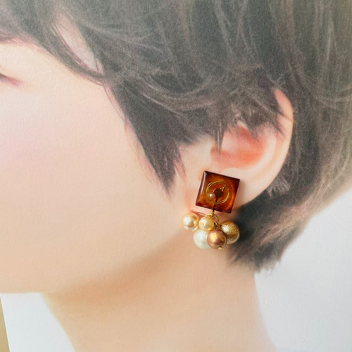 Sparkle-ピンクのホログラム-【ハンドメイド レジンアクセサリー