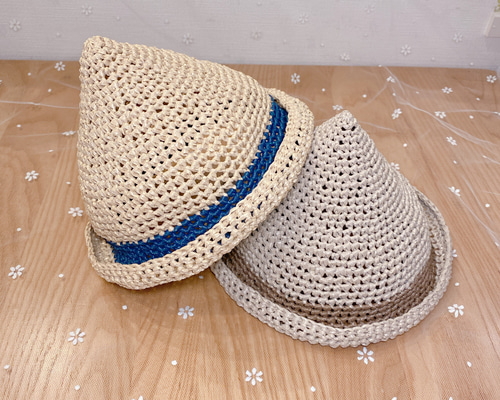 オーダー受付中 baby＆kids くまさん 麦わら帽子 ハンドメイド