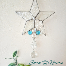 71☆きらきらガラスの星ガーデンピック その他インテリア雑貨 saranamu