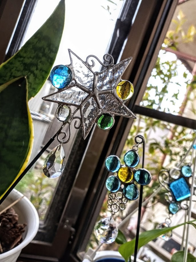 きらきら星さん専用　ガラス 71☆きらきらガラスの星ガーデンピック その他インテリア雑貨 saranamu