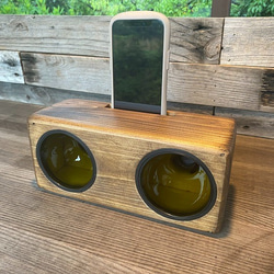 つみきコンポ風スピーカー【Bluetoothスピーカー】 スマホスタンド