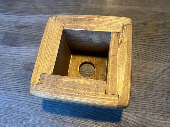 木製鉢 mini size ナテュラルカラー ３個セット 6枚目の画像
