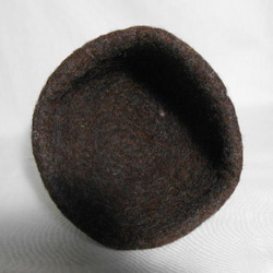 毛糸模様の帽子(茶色） 3枚目の画像
