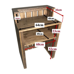 受注製作_BARIKI_レジカウンター 木製カウンター 幅66cm×奥行53cm×高さ95cm_B007B 7枚目の画像